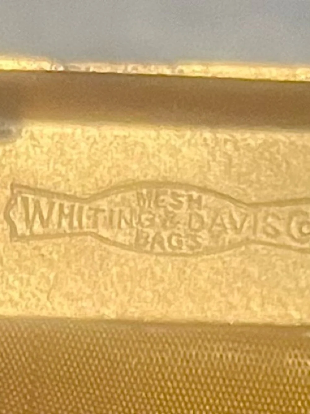 WHITING & DAVIS Vintage Gold Mesh 1930’s Ladies Purse